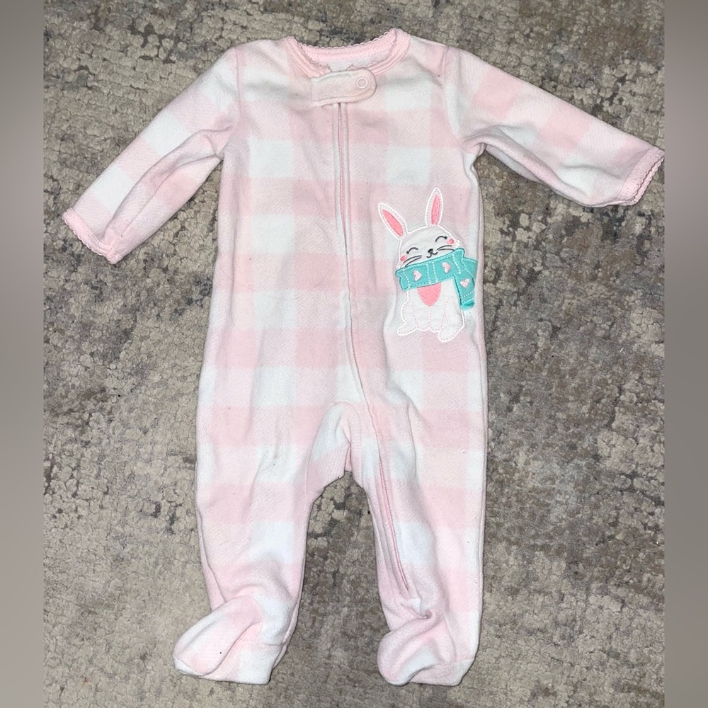 Carter fleece footie onesie size 3 months